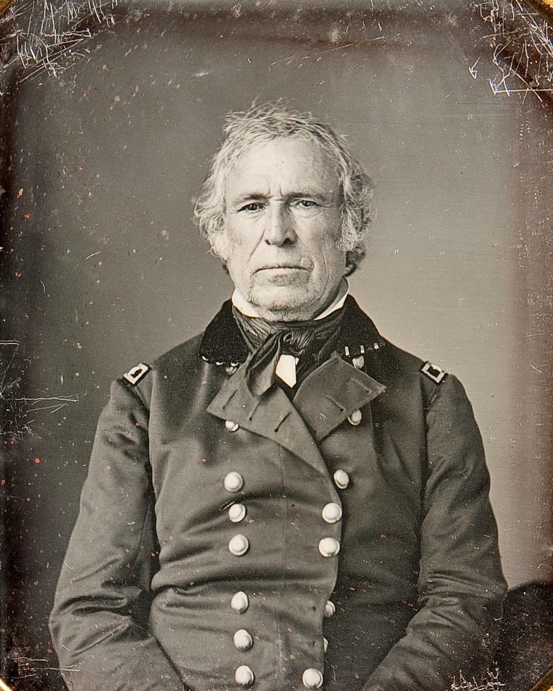 Zachary Taylor in uniform, looking into the camera.