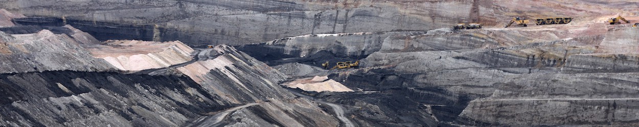 An open coal mine.