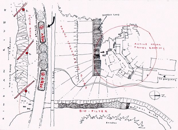 A hand-drawn map of Treasure Hill.