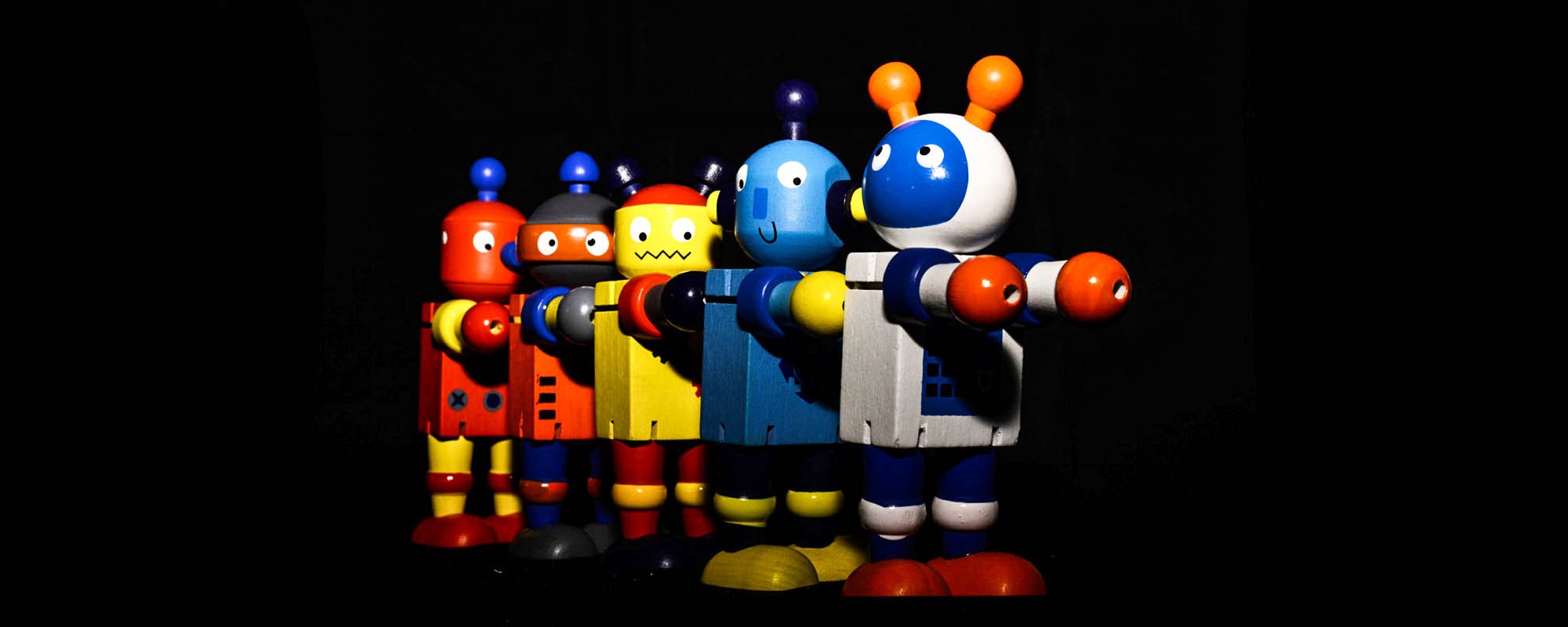 Toy robots.