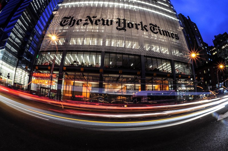 The headquarters of the New York Times.