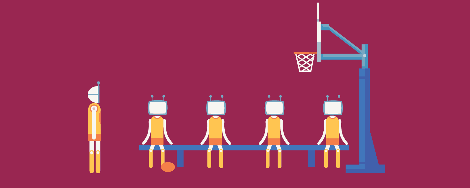 Robots playing basketball