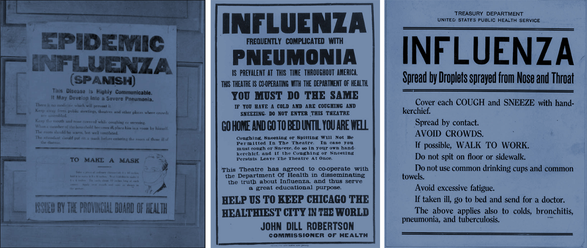 Bulletins about the Spanish flu