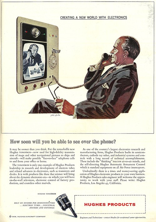 Advertisement for a future teleconferencing device
