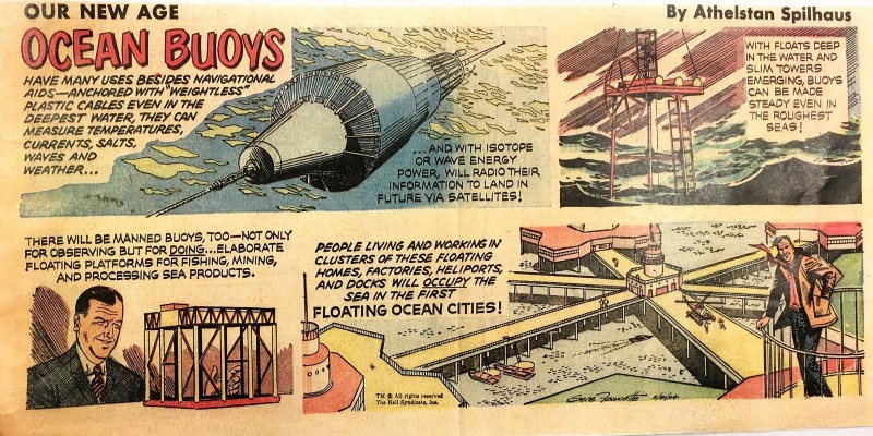 Comic depicting futuristic ocean buoys