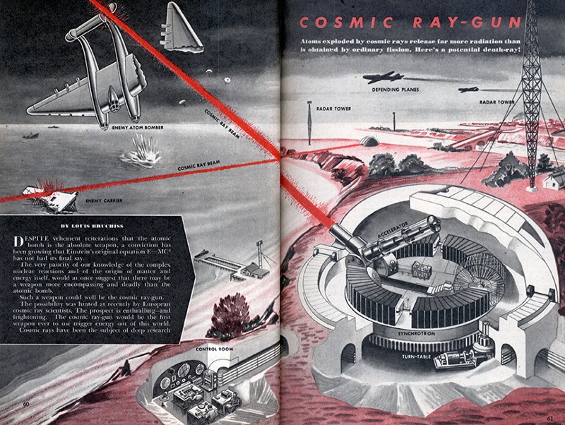 Illustration of a "cosmic ray-gun"