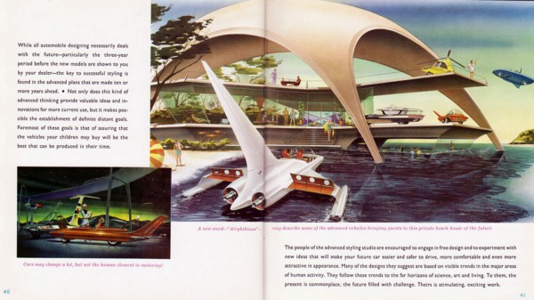 Vision of a futuristic house from the late 1950s