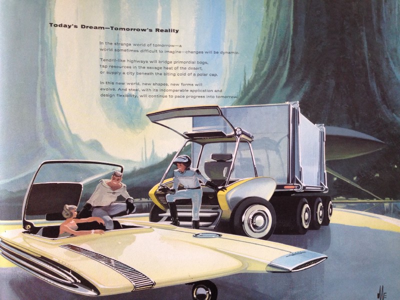 Futuristic vehicles circa 1961