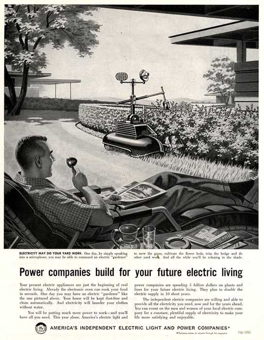 Advertisement for future automated household products