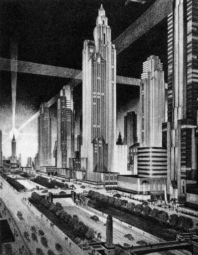 Speculative vision of a future New York City highway