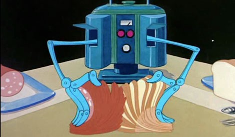 Robot making sandwiches