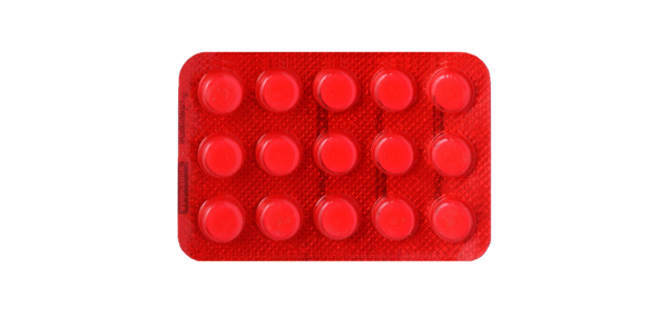 small sheet of pills