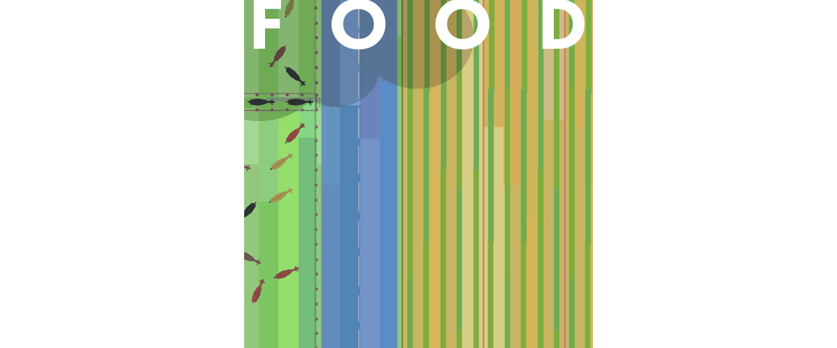 Food Beat logo featuring rows of crops