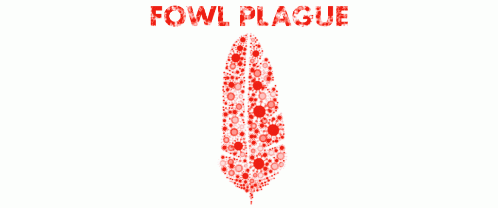 Fowl Plague logo featuring a feather