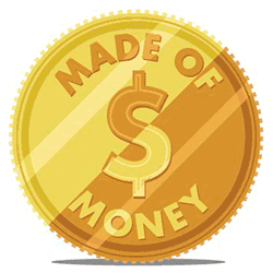 Made of Money logo depicting the series title on a coin, and a U.S. dollar sign