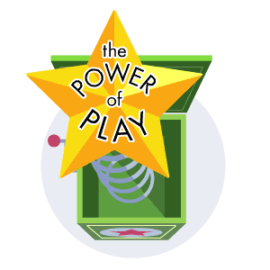 Power of Play logo featuring a star popping out of a jack-in-the-box