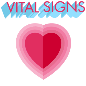 Vital Signs logo depicting a pink and red heart